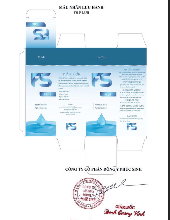 Đông y Phúc Sinh tự thu hồi số công bố thiết bị y tế sản phẩm FS Plus- Ảnh 1.